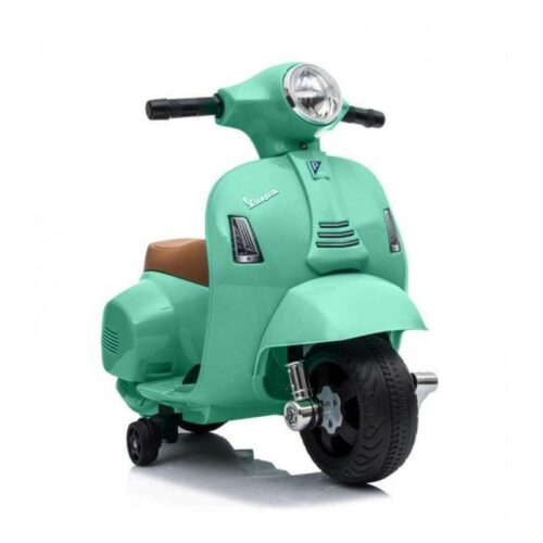 Mini Vespa verde eléctrica infantil con bateria de 6v y motor de 30W
