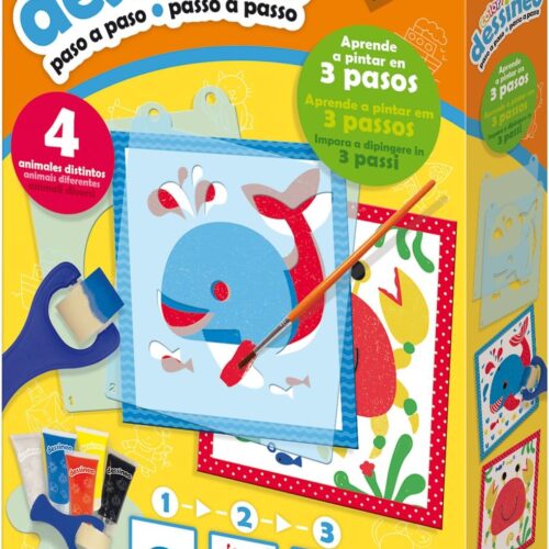 Dessineo animales marino aprende a pintar paso a paso Diset 61013