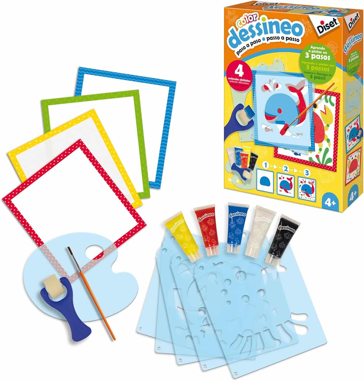 Dessineo animales marino aprende a pintar paso a paso Diset 61013 - Imagen 2
