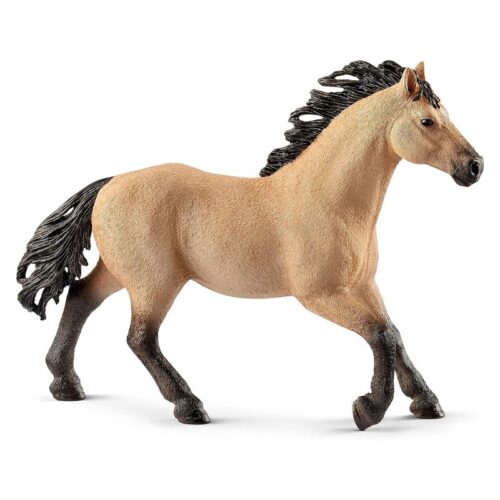 Figura de caballo semental Quarter con pelaje beige de Schleich 13853