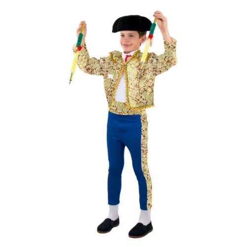 Disfraz de torero luces talla 6 años azul-oro 1366-6