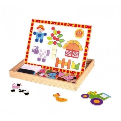 Puzzle magnético granja de madera TKF014