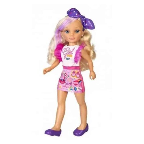 Nancy muñeca girl power con pelo largo rubio y mecha rosa NAC25000