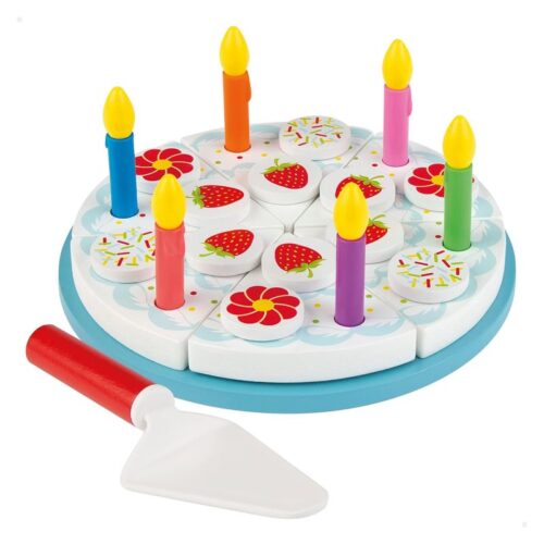 Tarta de cumpleaños de madera con 26 piezas 49335