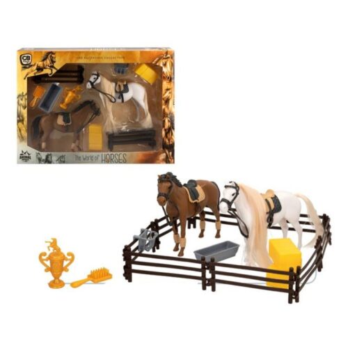 Set 2 figuras de caballos 16 cm con accesorios 49606