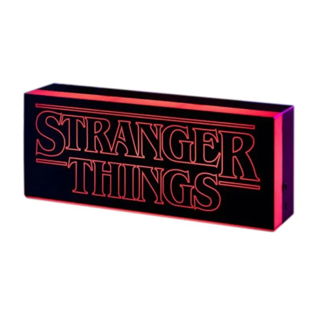 Lámpara con logotipo de la serie Stranger Things con luz rectangular