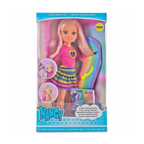 Muñeca Nancy Haciendo mechas con vestido rosa de Famosa 7.13865