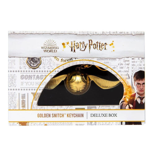 Llavero Snitch dorada de Harry Potter Wizarding World Deluxe Box