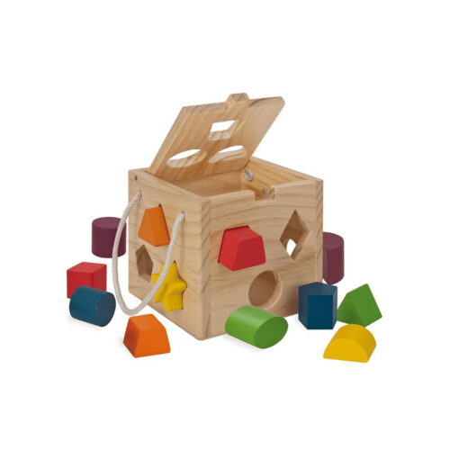 Cubo de encajables de madera Eichhorn juguete educativo infantil
