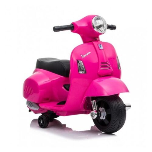 Vespa mini rosa de 6v y motor de 30 w para niños
