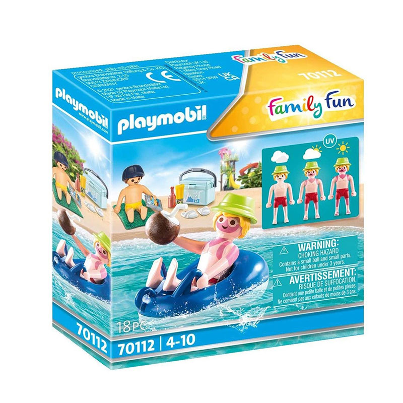 Set Playmobil nadador con flotador que cambia de color al sol 70112
