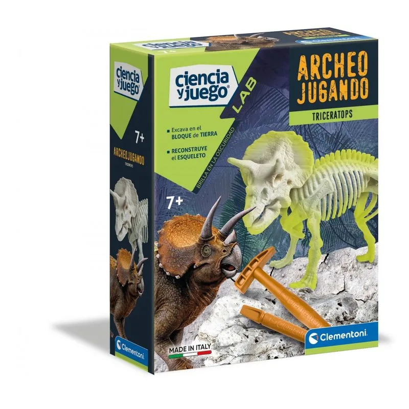 Arqueojugando Triceratops Ciencia y Juego - Clementoni 55031