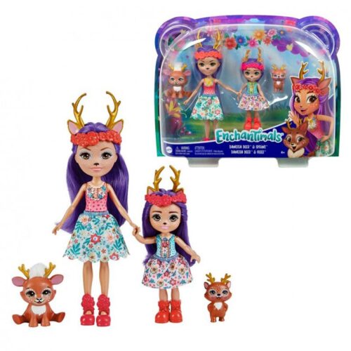 Enchantimals figuras Danessa y Danetta Deer con dos ciervos incluidos