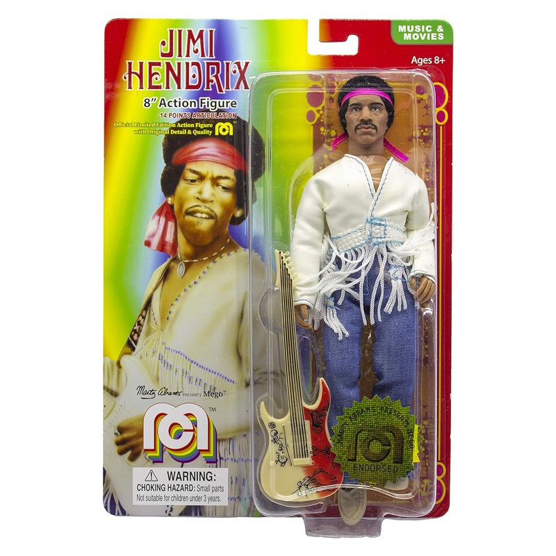 Mego figura cantante Jimi Hendrix de 20 cm con guitarra - Imagen 2
