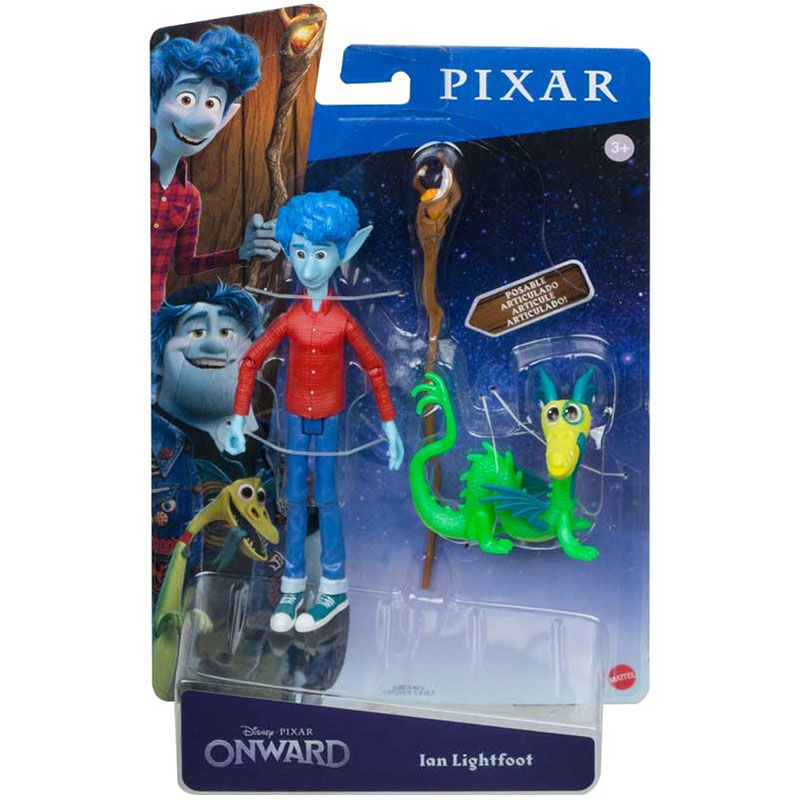 Onward figura de Ian Lightfoot y Dragón Blazey articulado de Pixar