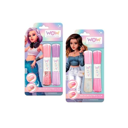 Pinta uñas con doble cabezal de wow generation y purpurina
