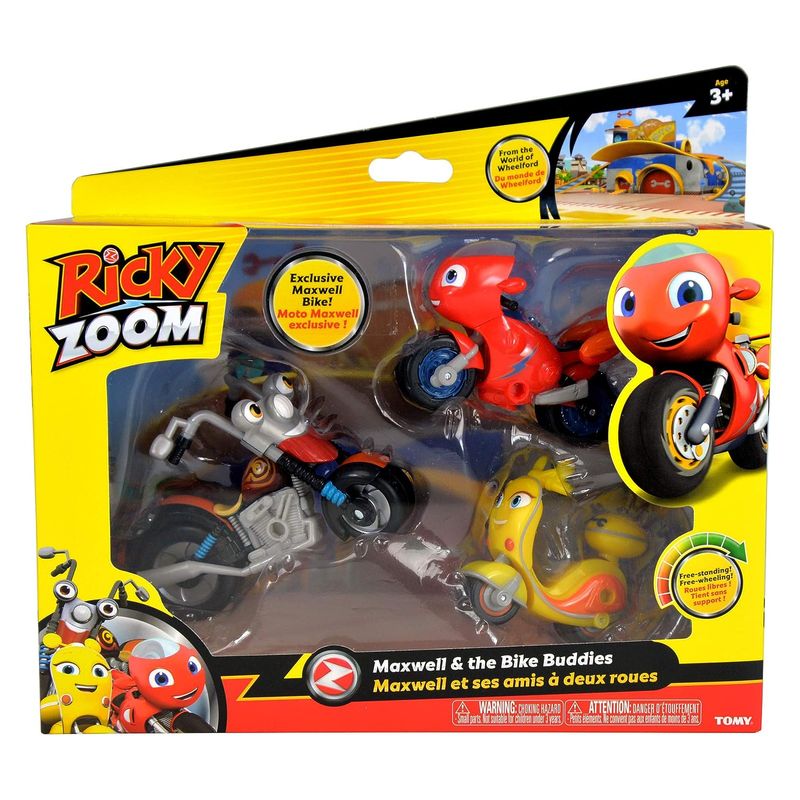 Pack Ricky Zoom con tres vehículos de personajes