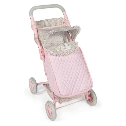 Silla con saco violeta de flores para muñecas de La Nina