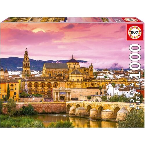 Puzzle 1000 piezas paisaje de Córdoba con puente Romano de educa 19623