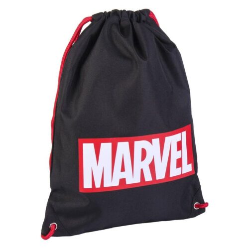 Mochila de saco con logotipo Marvel de 40 cm color negro y rojo