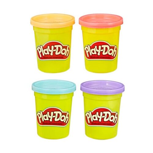Pack colores pastel con 4 botes de 112 gramos de plastilina Play Doh