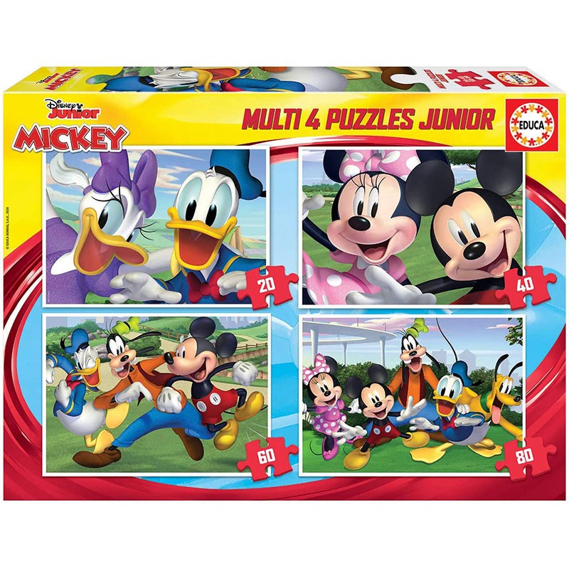 Pack 4 puzzles progresivos de Mickey y sus amigos Disney Junior 18627