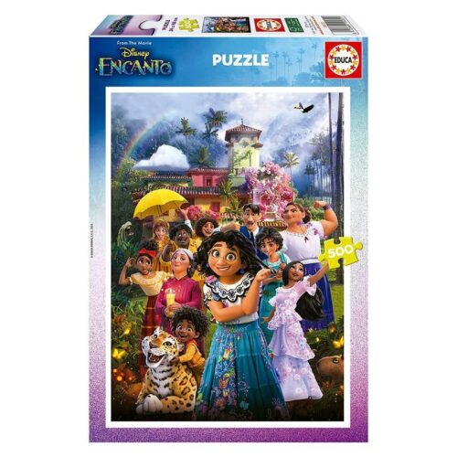 Puzzle 500 piezas Disney encanto vertical de la familia Madrigal 19572