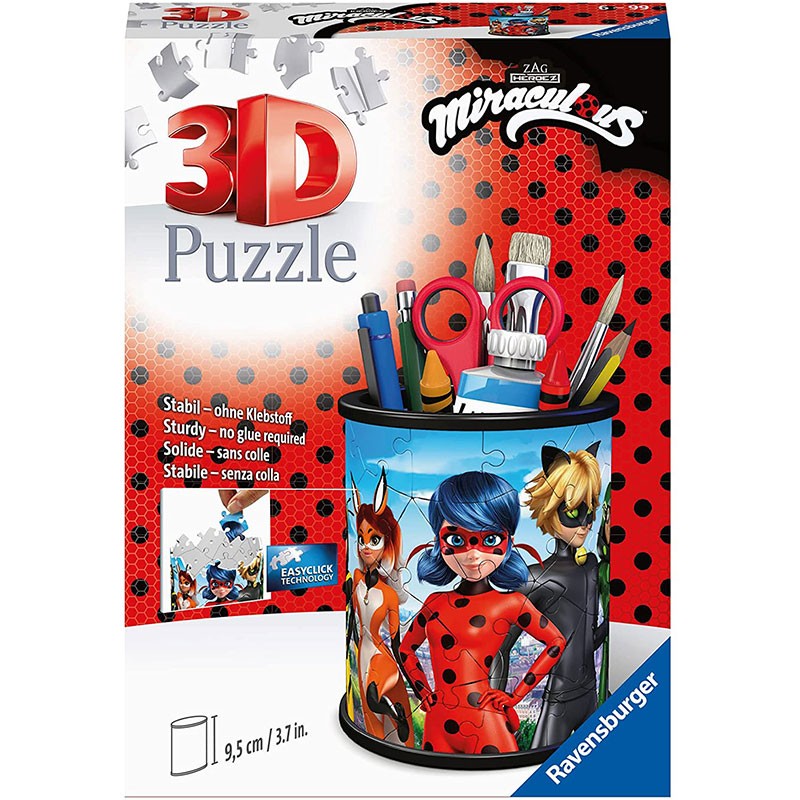 Puzzle 3D infantil 54 piezas de lapicero de Ladybug y sus amigos