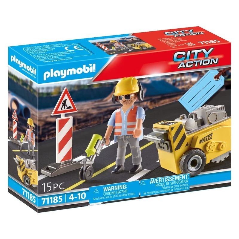 Playmobil City Action 71185 trabajador con accesorios de obra