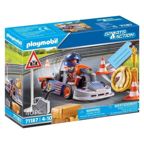 Playmobil Sports & Action 71187 kart de carreras con 40 piezas