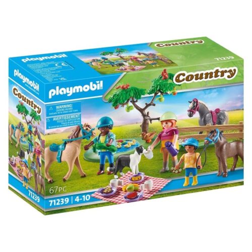 Playmobil Country 71239 excursión con picnic, caballos y personajes