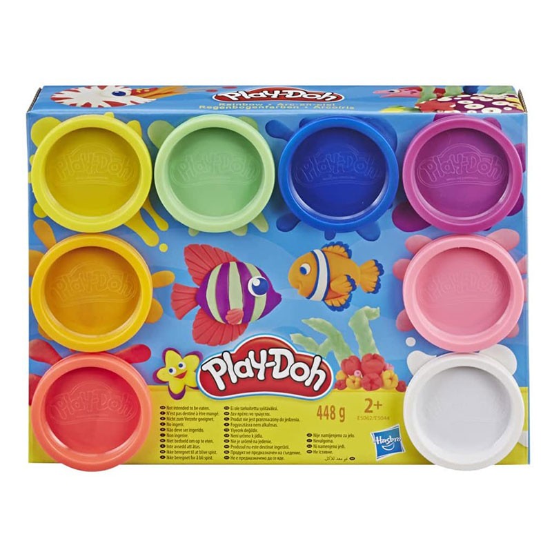 PlayDoh pack 8 botes de plastilinas colores arcoiris de Hasbro