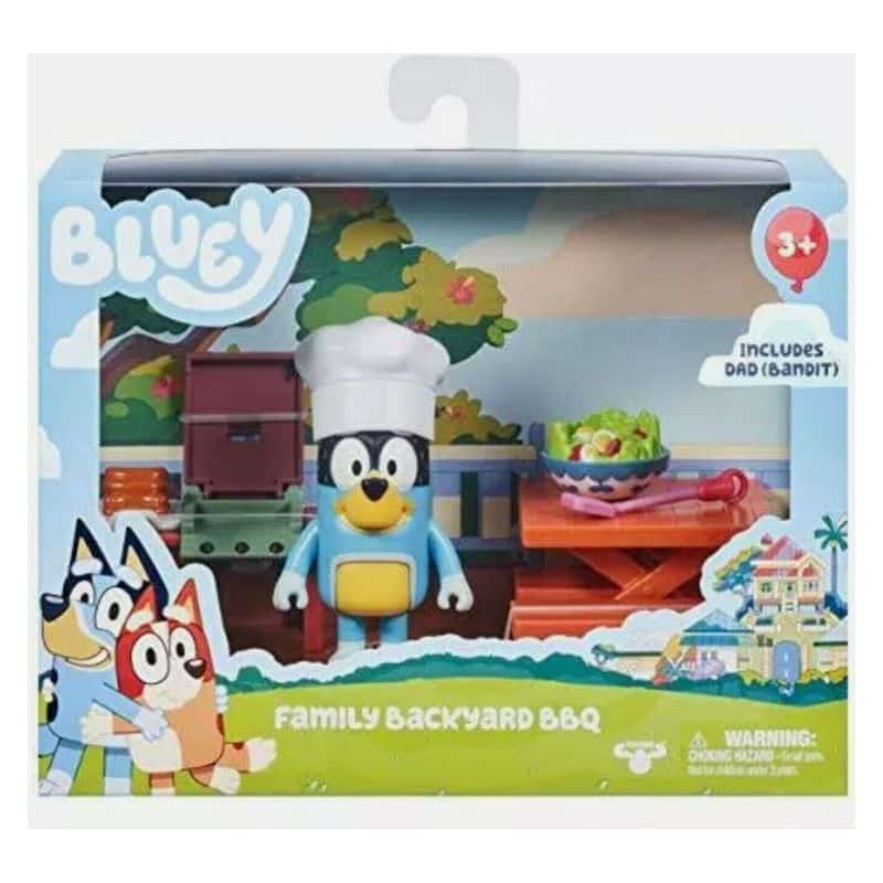 Bluey Playset familia de barbacoa con figura BLY10000-FBB