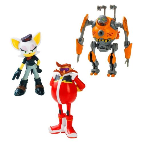 Sonic Prime pack de 3 figuras DR.Eggman, Eggforcer, Rebel Rouge 6411 2003-EER