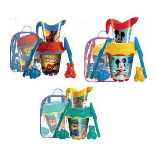 Cubo de playa con 8 accesorios modelos surtidos 314012