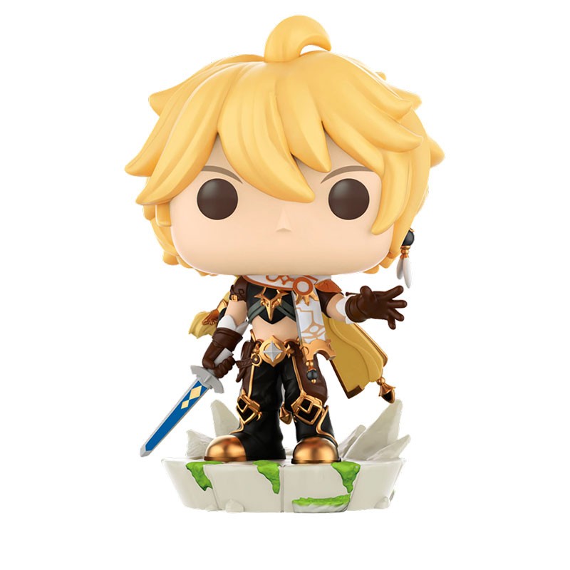 Funko POP Games Aether viajero masculino de Genshin Impact con espada
