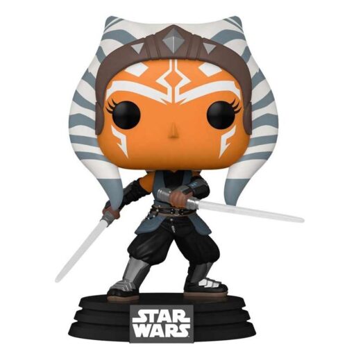 Funko POP Star Wars Ahsoka Tano con Sables y Peana de El Mandaloriano