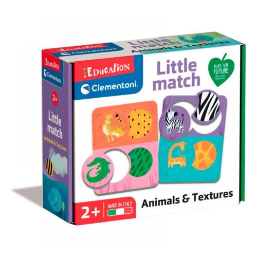 Puzzle infantil Little Match con 6 tarjetas de animales con texturas