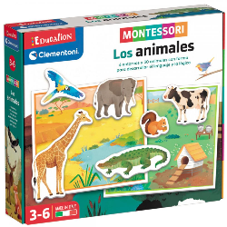 Juego educativo Montessori de Los Animales con tarjetas de entornos
