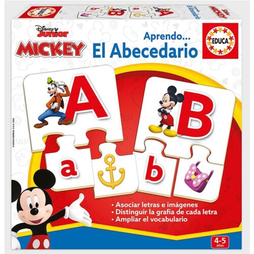 Juego educativo para aprender el abecedario con personajes de Mickey