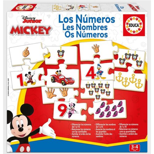 Juego de mesa infantil para aprender los números con Mickey y amigos