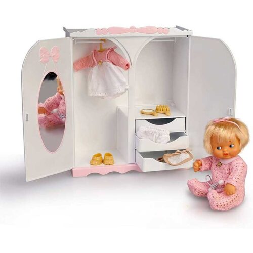 Muñeca Barriguitas Armario con Bebe y Ropita de Famosa