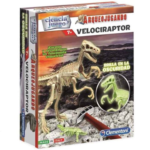 Arqueo Jugando Velociraptor Ciencia y Juego de Clementoni