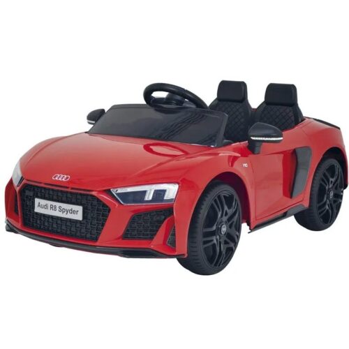 Coche Audi R8 Spyder eléctrico para niños color rojo y control remoto