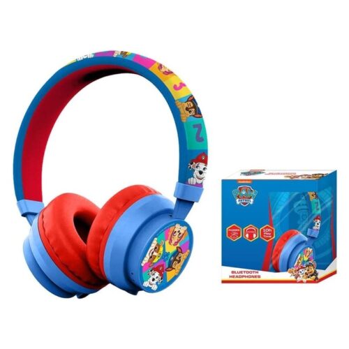 Auriculares inalámbricos La Patrulla Canina azul y rojo con personajes