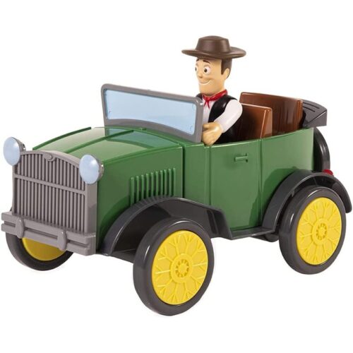 Auto bochichero de la granja de Zenon en color verde con vocina