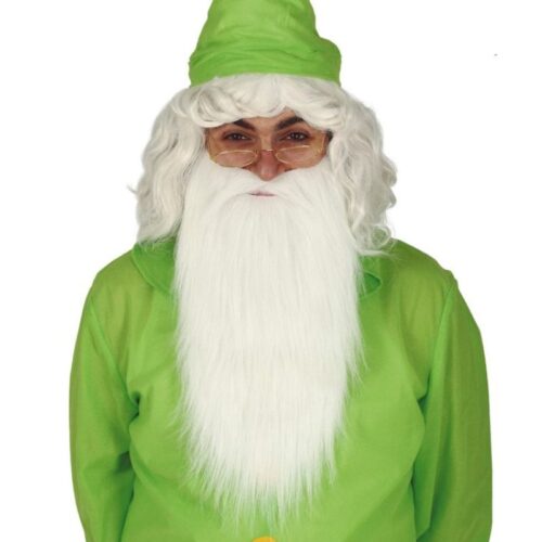 Barba con bigote larga ideal para disfraces navideños 11573 GUIRCA