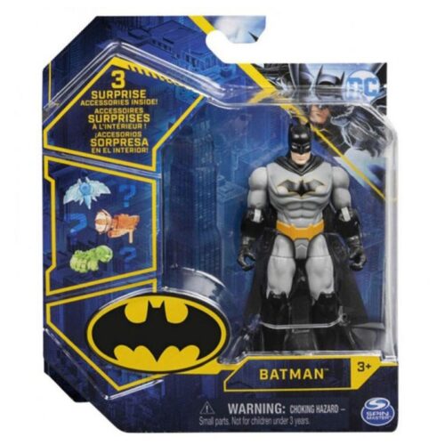 Batman Figura Bat Tech traje gris DC Comics de 10 cm con accesorios
