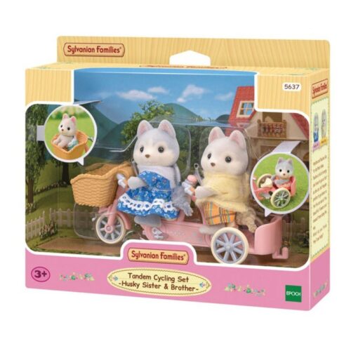 Set de bicicleta tándem con hermanos Husky de Sylvanian Families 5637