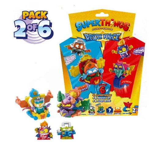 Serie 10 de Superzings pack blister amarillo de 6 figuras